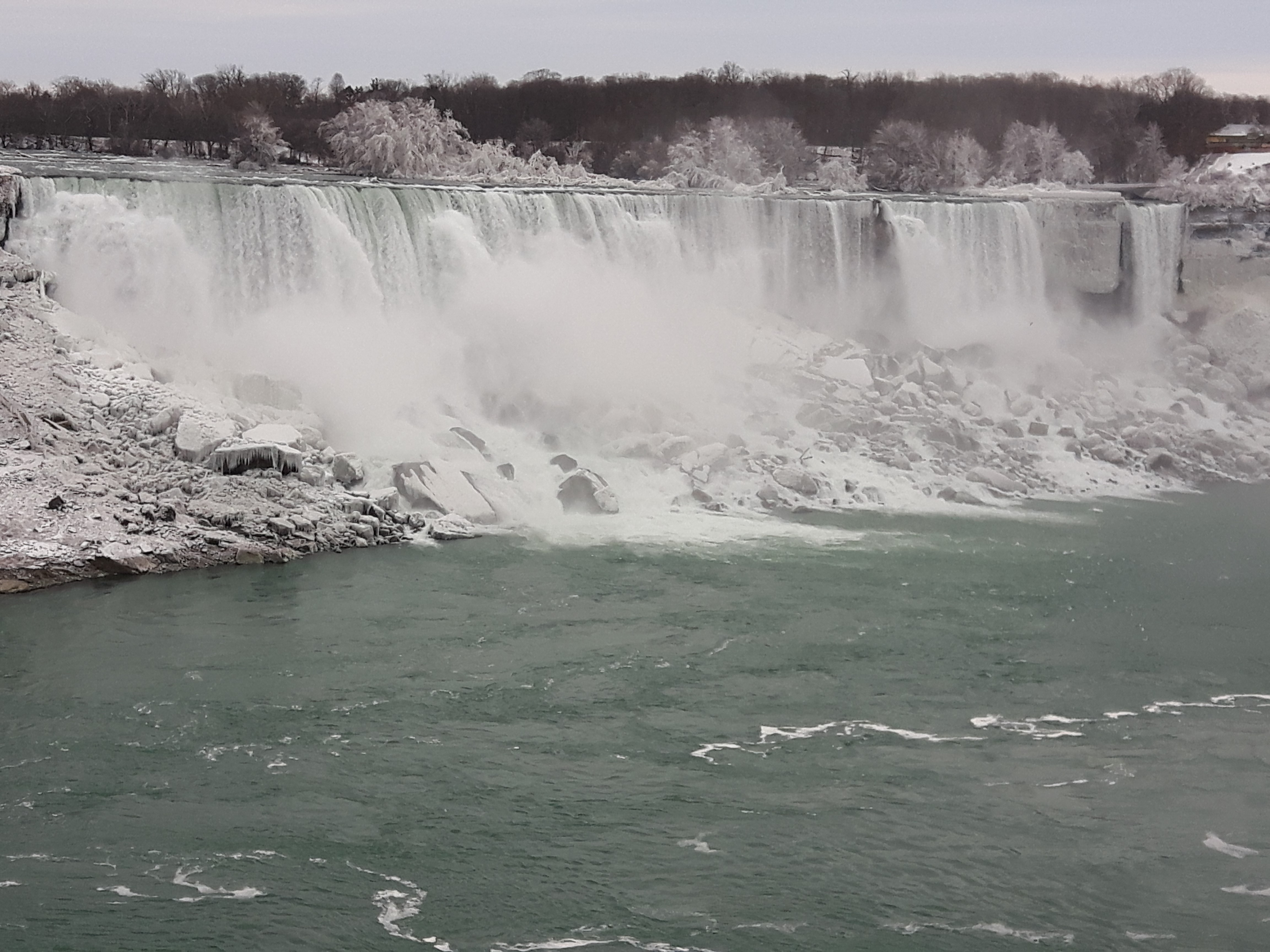 The American and Canadian Falls are magical during the Winter
